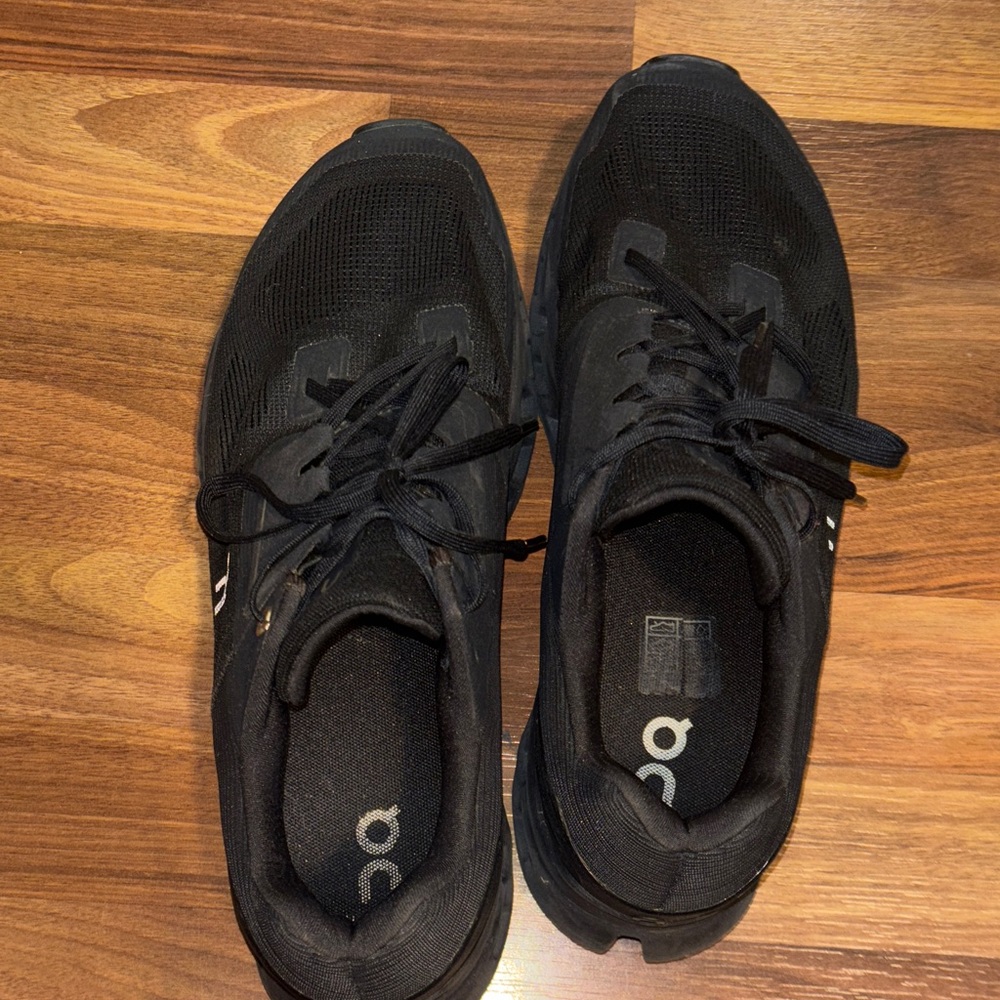 On Running Men's Black Athletic Cloud Stratus Sneakers | 12